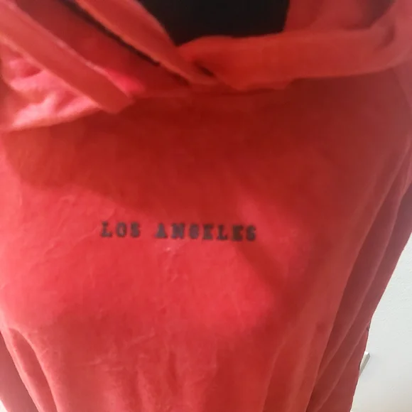 Juicy Couture Oversized Red Hoodie Sweatshirt Size Large - Picture 12 of 16